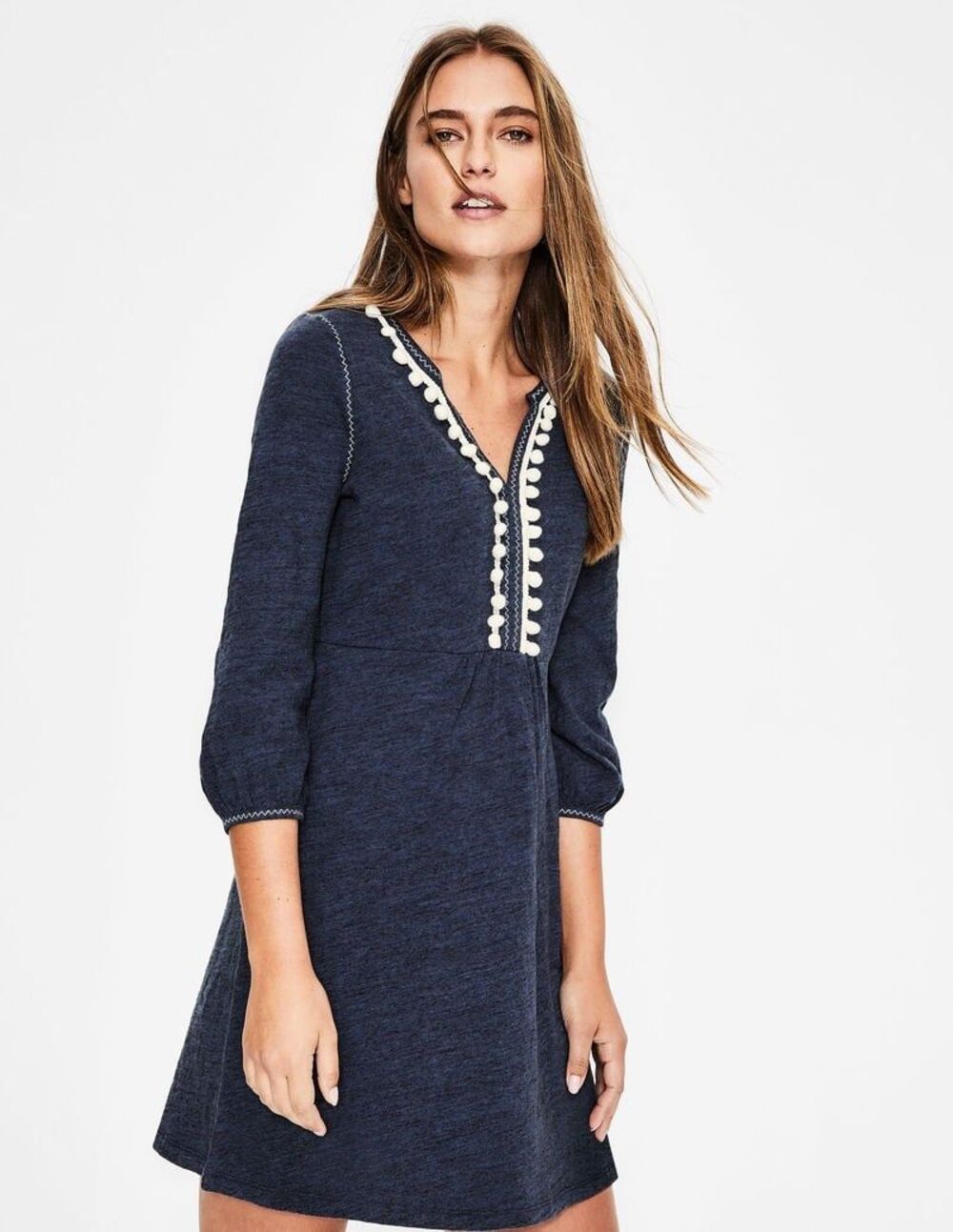 Boden Pom Pom Carina Jersey Tunic